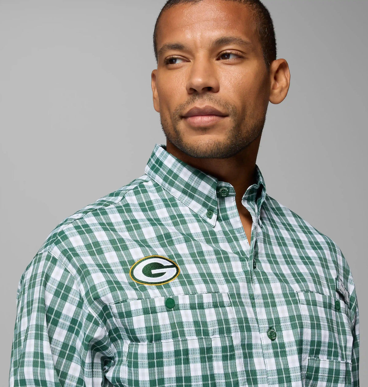 Men's PFG Super Tamiami Long Sleeve Shirt - Green Bay Packers