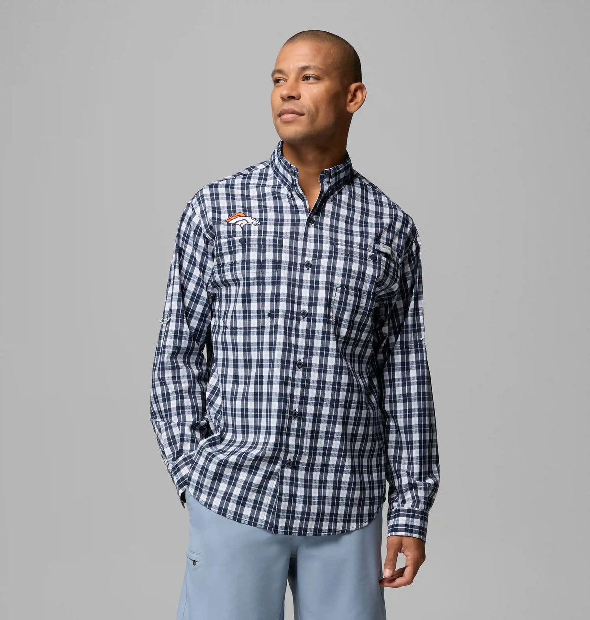 Men's PFG Super Tamiami Long Sleeve Shirt - Denver Broncos