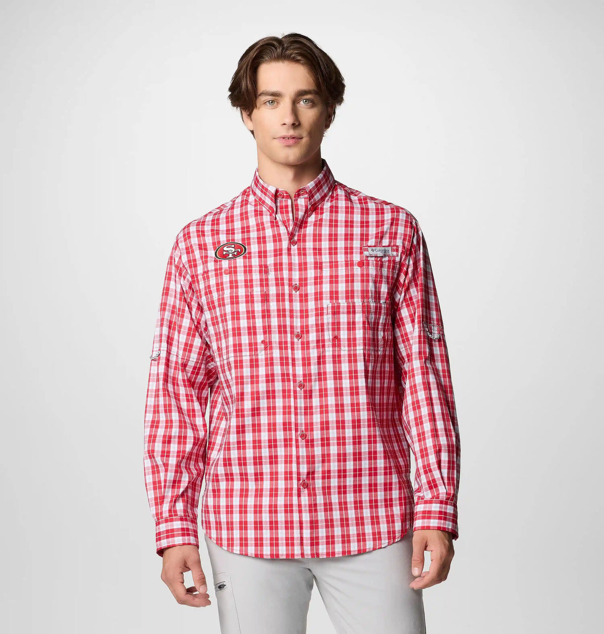 Men's PFG Super Tamiami Long Sleeve Shirt - San Francisco 49ers