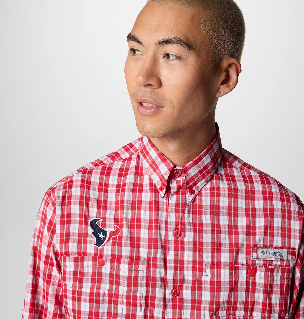 Men's PFG Super Tamiami Long Sleeve Shirt - Houston Texans