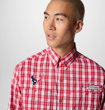 Men's PFG Super Tamiami Long Sleeve Shirt - Houston Texans