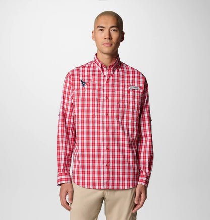 Men's PFG Super Tamiami Long Sleeve Shirt - Houston Texans