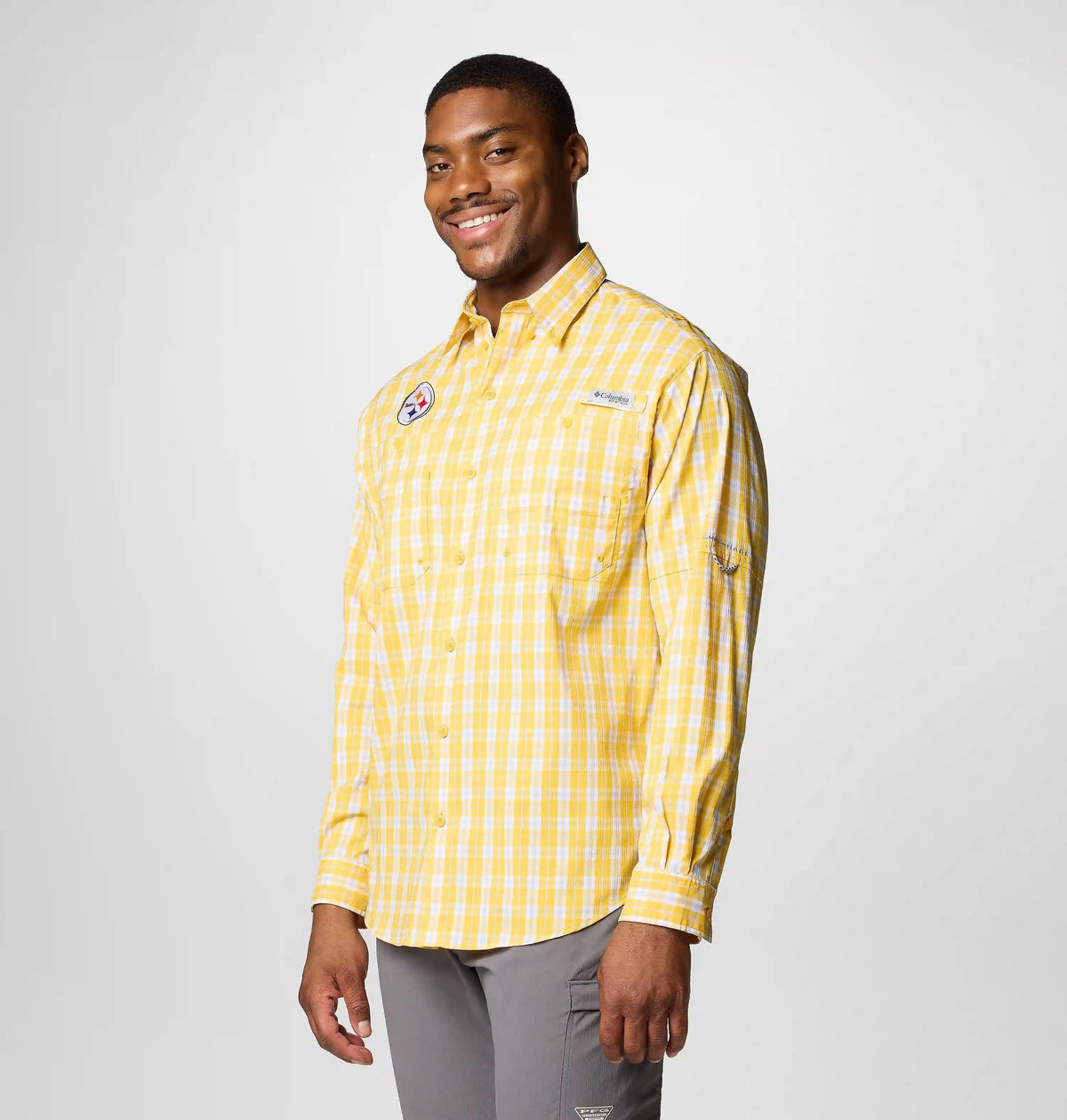Men's PFG Super Tamiami Long Sleeve Shirt - Pittsburgh Steelers