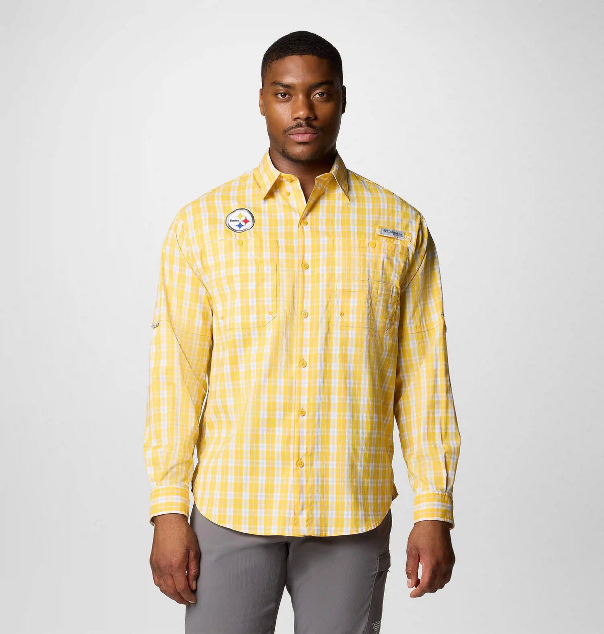 Men's PFG Super Tamiami Long Sleeve Shirt - Pittsburgh Steelers