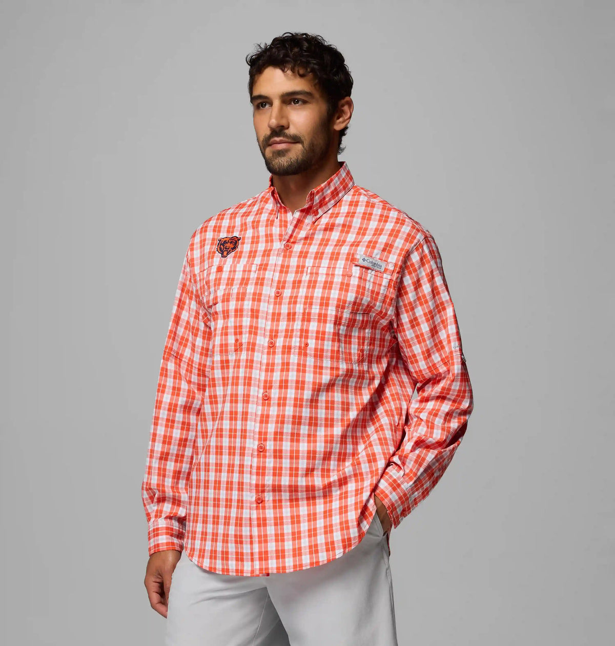 Men's PFG Super Tamiami Long Sleeve Shirt - Chicago Bears
