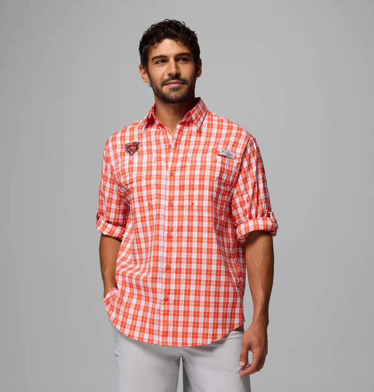 Men's PFG Super Tamiami Long Sleeve Shirt - Chicago Bears