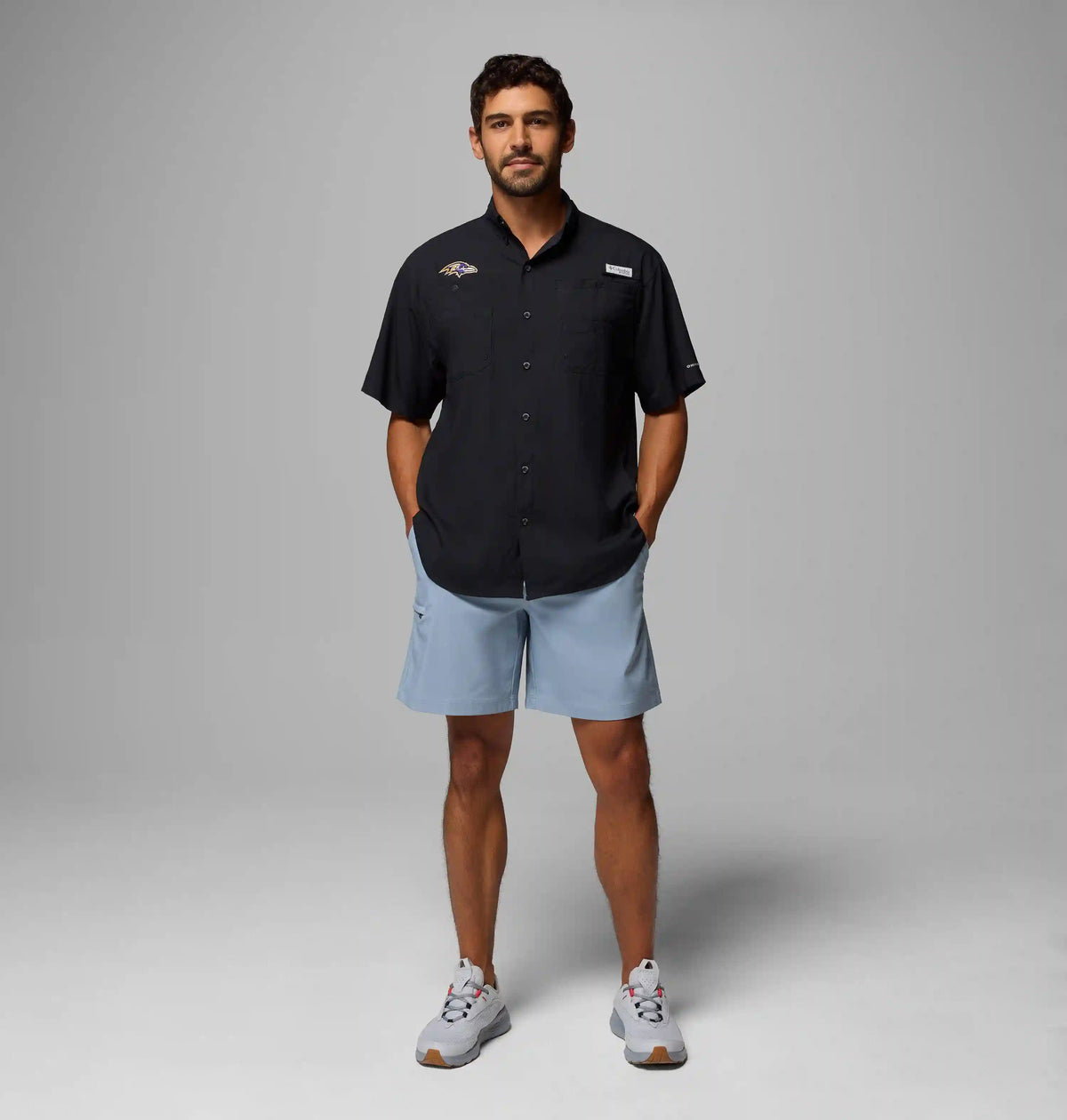 Men's PFG Tamiami Short Sleeve Shirt - Baltimore Ravens