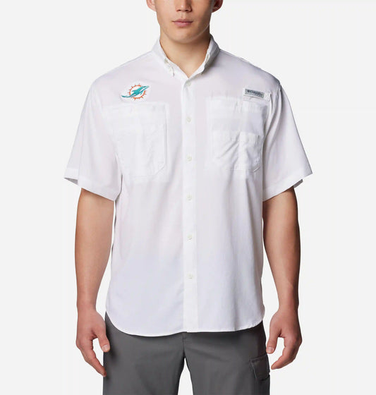Men's PFG Tamiami Short Sleeve Shirt - Miami Dolphins
