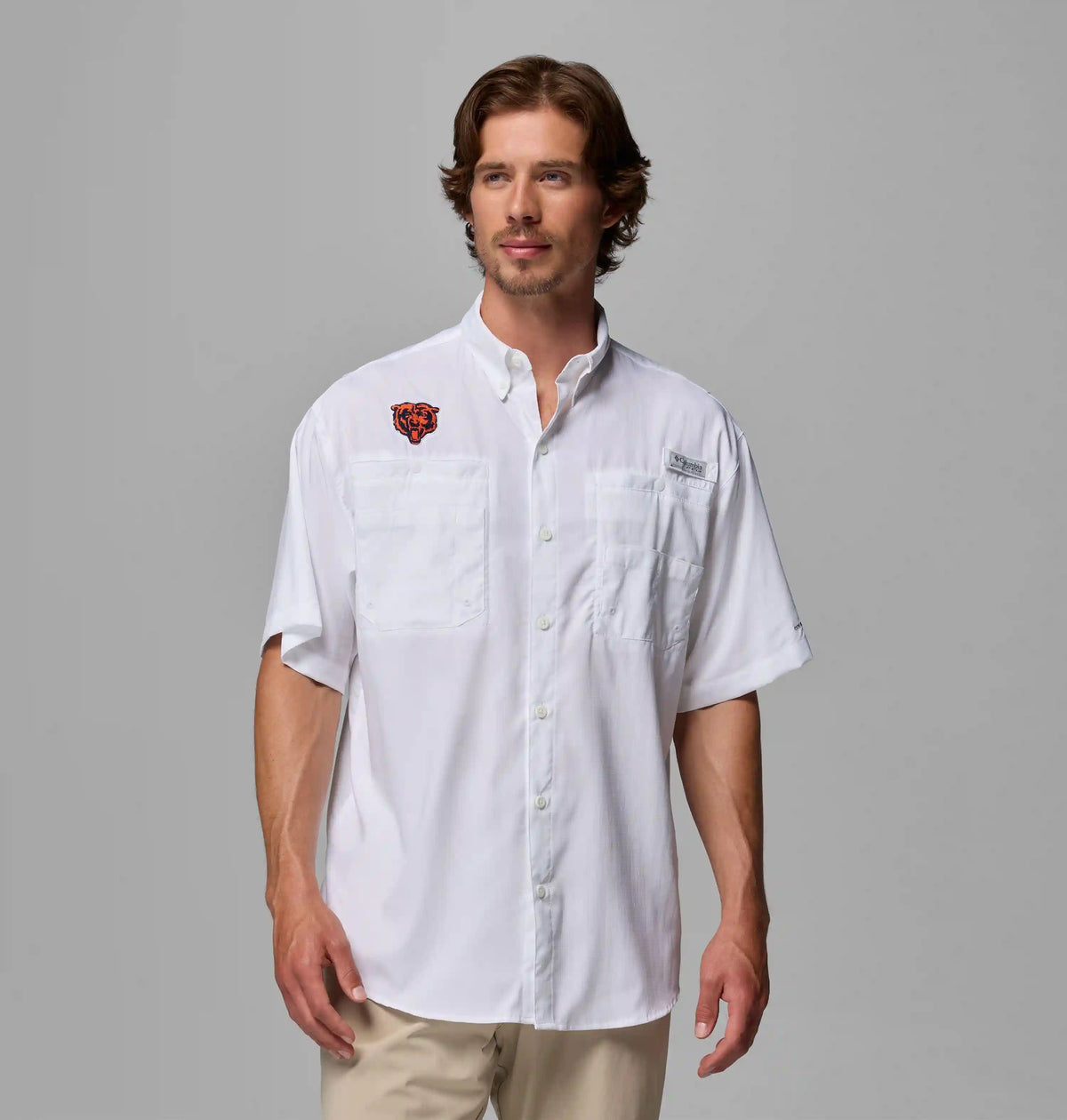 Men's PFG Tamiami Short Sleeve Shirt - Chicago Bears
