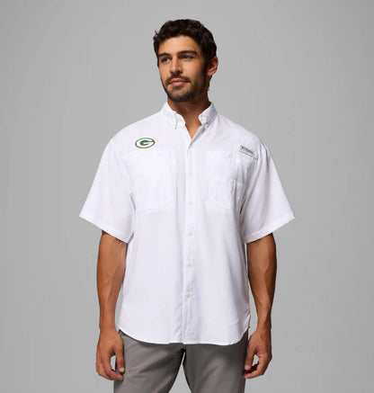 Men's PFG Tamiami Short Sleeve Shirt - Green Bay Packers