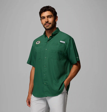 Men's PFG Tamiami Short Sleeve Shirt - Green Bay Packers