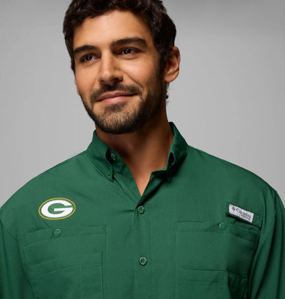 Men's PFG Tamiami Short Sleeve Shirt - Green Bay Packers