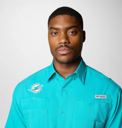 Men's PFG Tamiami Short Sleeve Shirt - Miami Dolphins