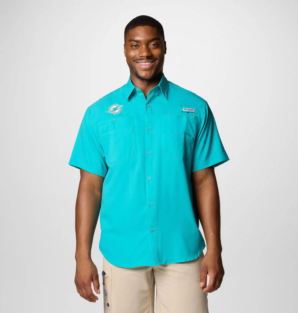 Men's PFG Tamiami Short Sleeve Shirt - Miami Dolphins