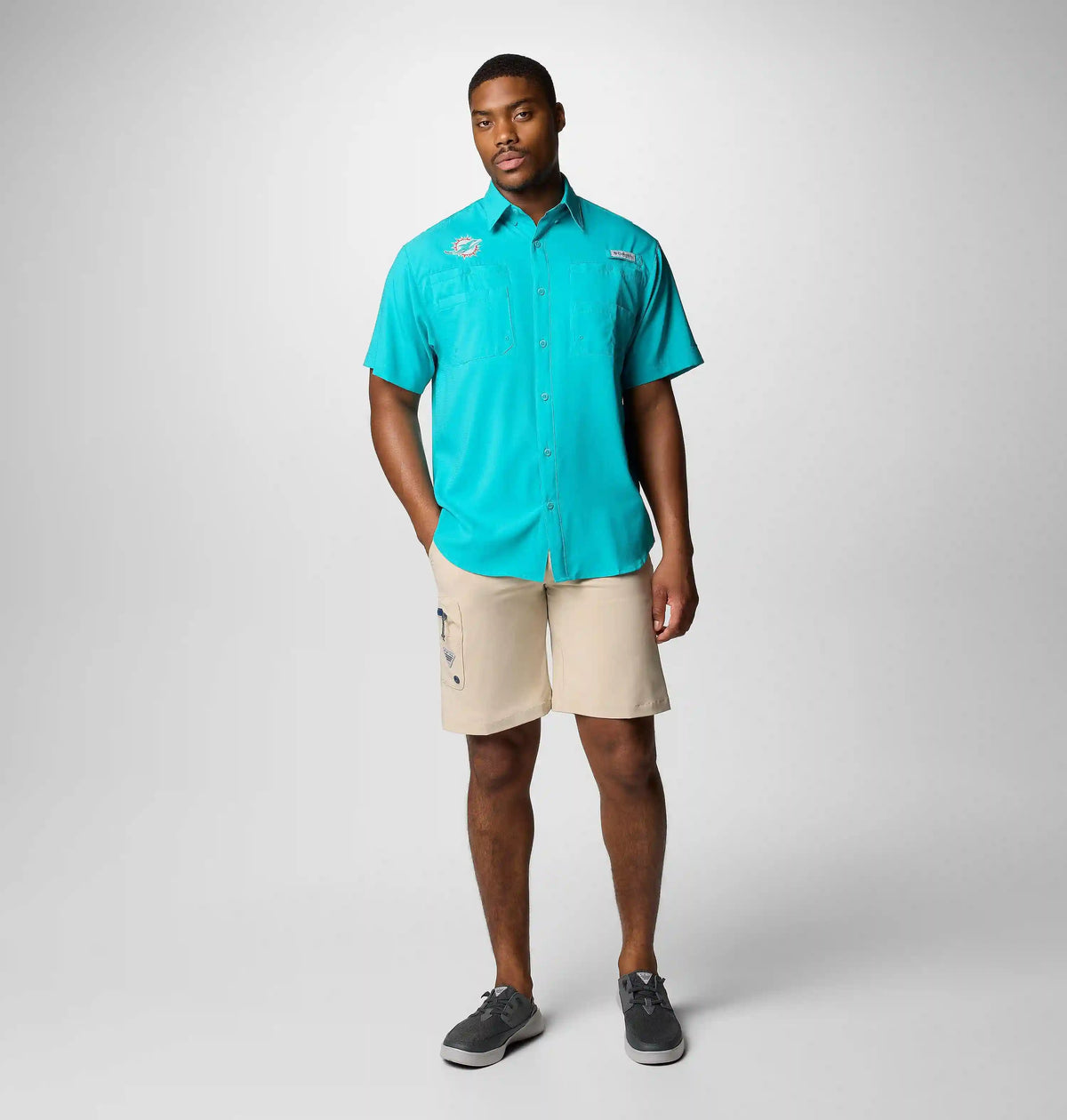 Men's PFG Tamiami Short Sleeve Shirt - Miami Dolphins