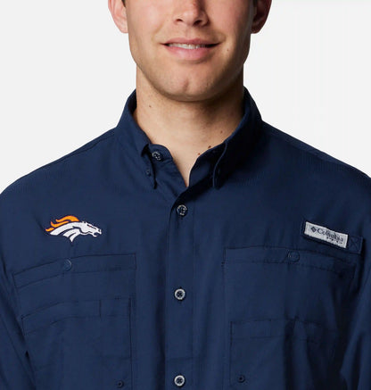 Men's PFG Tamiami Short Sleeve Shirt - Denver Broncos