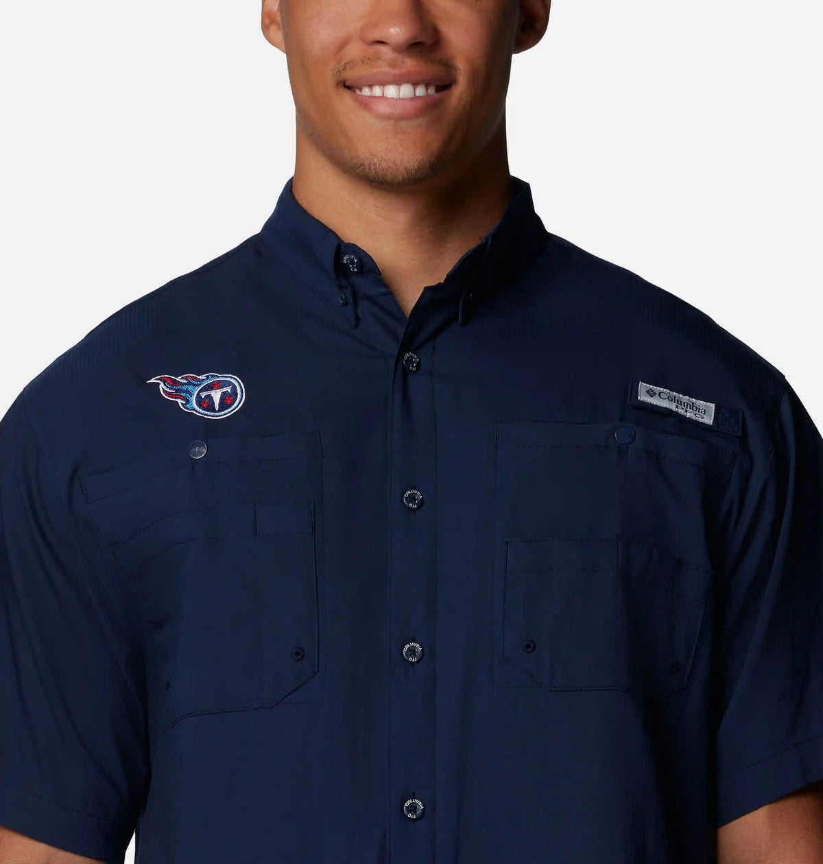 Men's PFG Tamiami Short Sleeve Shirt - Tennessee Titans
