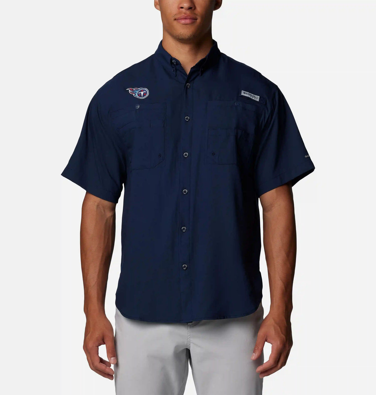 Men's PFG Tamiami Short Sleeve Shirt - Tennessee Titans
