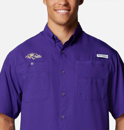 Men's PFG Tamiami Short Sleeve Shirt - Baltimore Ravens