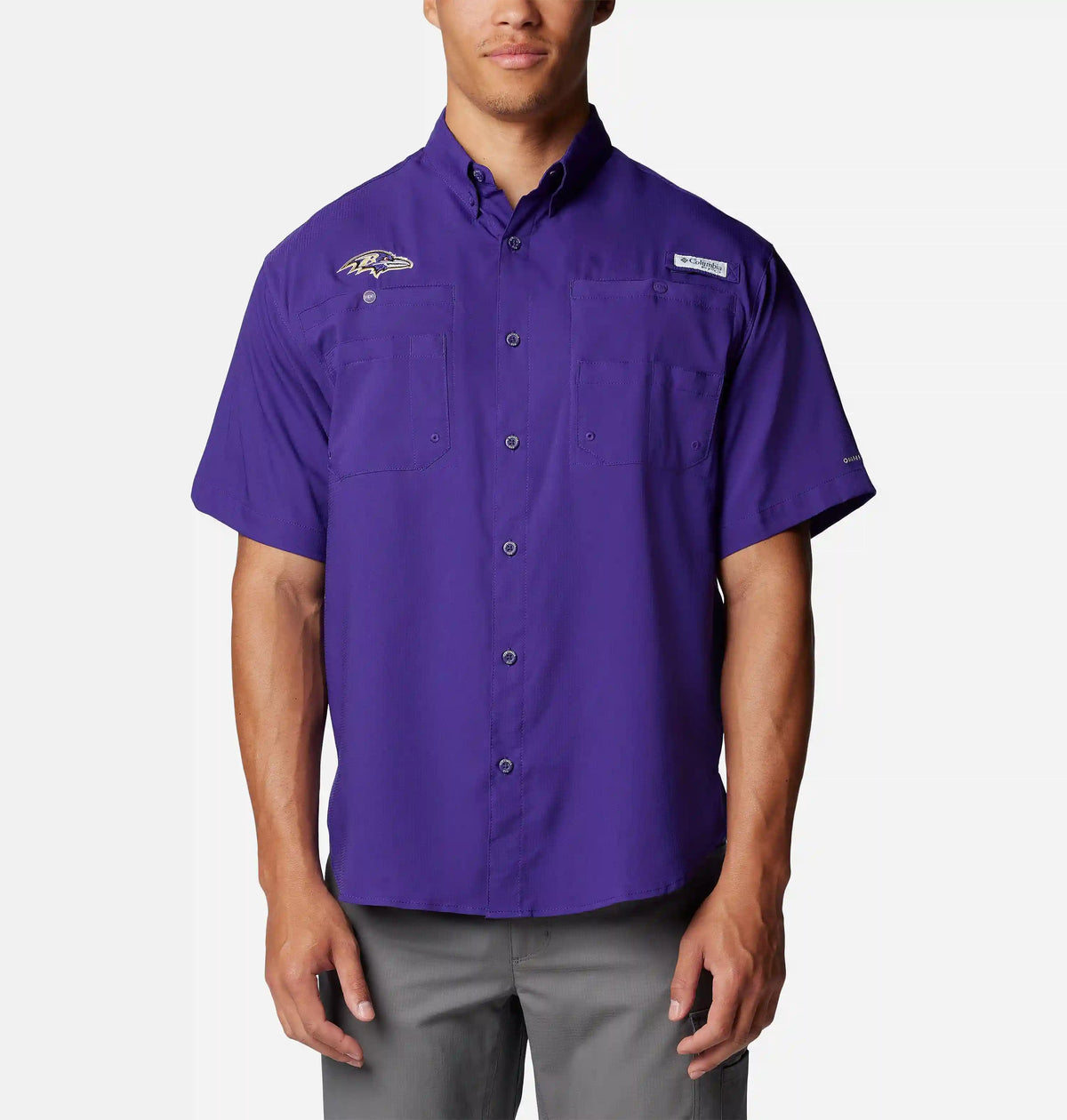 Men's PFG Tamiami Short Sleeve Shirt - Baltimore Ravens