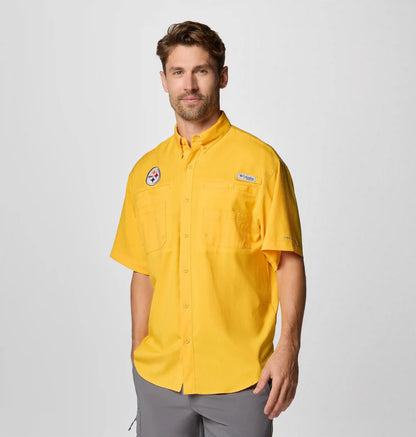Men's PFG Tamiami Short Sleeve Shirt - Pittsburgh Steelers