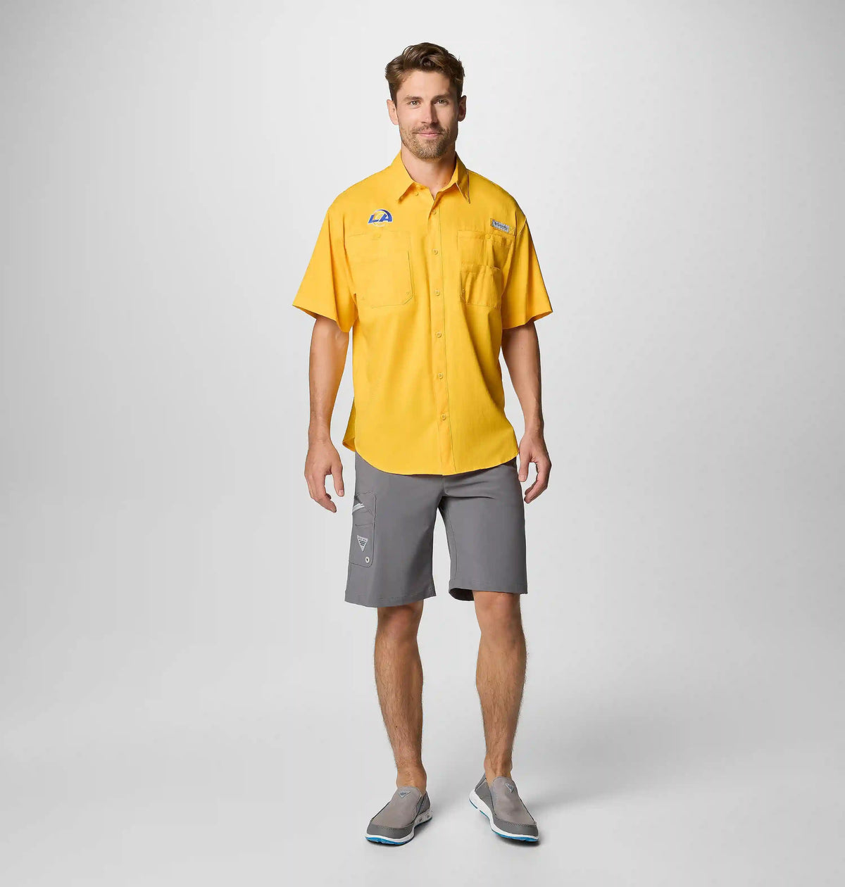 Men's PFG Tamiami Short Sleeve Shirt - Los Angeles Rams