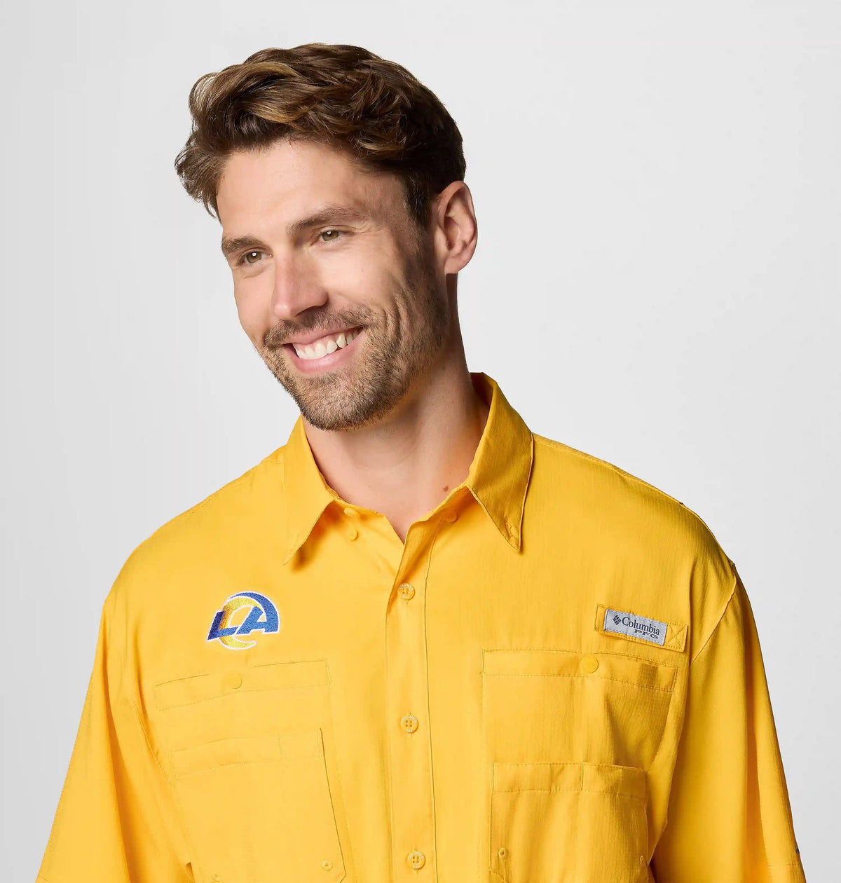 Men's PFG Tamiami Short Sleeve Shirt - Los Angeles Rams