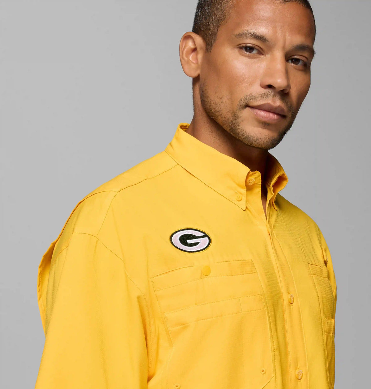 Men's PFG Tamiami Short Sleeve Shirt - Green Bay Packers