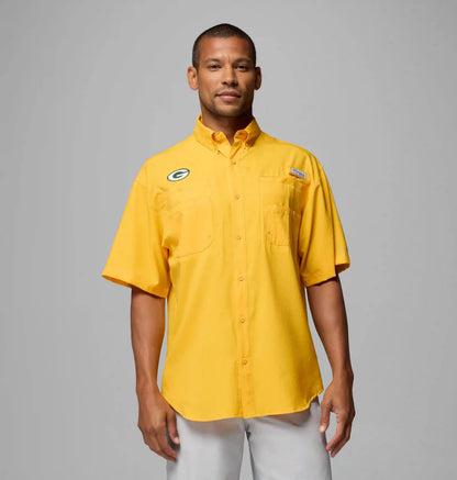 Men's PFG Tamiami Short Sleeve Shirt - Green Bay Packers