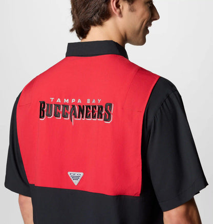 Men's PFG Tamiami Colorblocked Short Sleeve Shirt - Tampa Bay Buccaneers