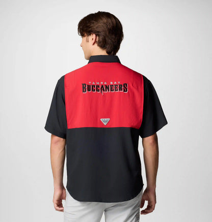 Men's PFG Tamiami Colorblocked Short Sleeve Shirt - Tampa Bay Buccaneers