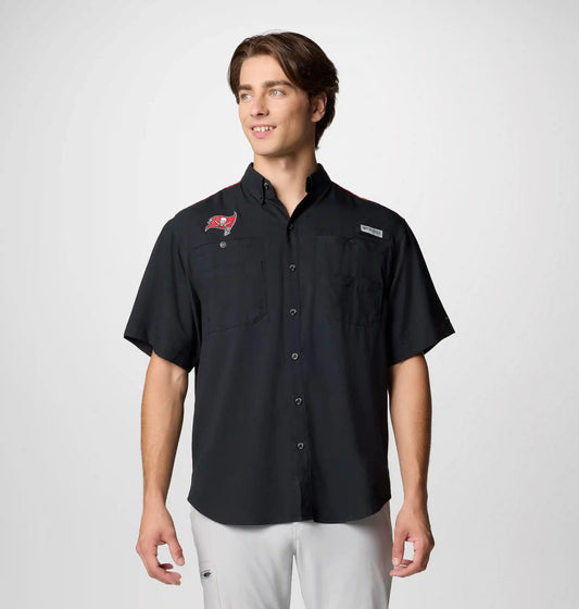 Men's PFG Tamiami Colorblocked Short Sleeve Shirt - Tampa Bay Buccaneers