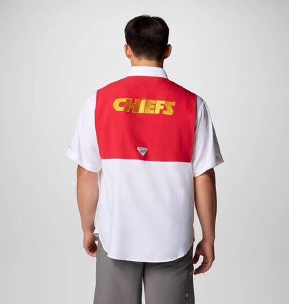Men's PFG Tamiami Colorblocked Short Sleeve Shirt - Kansas City Chiefs