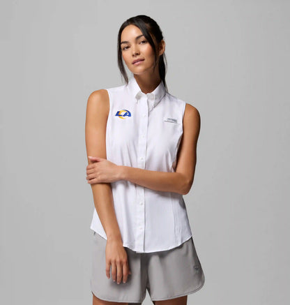 Women's PFG Tamiami Sleeveless Shirt - Los Angeles Rams