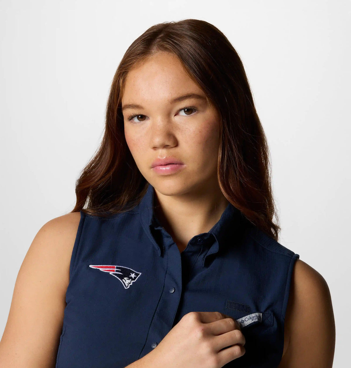 Women's PFG Tamiami Sleeveless Shirt - New England Patriots