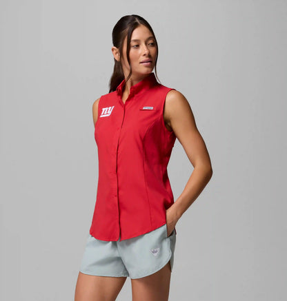 Women's PFG Tamiami Sleeveless Shirt - New York Giants