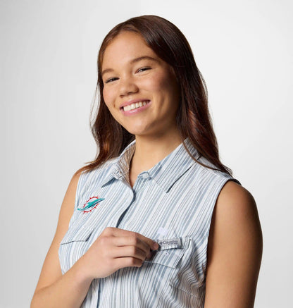 Women's PFG Sun Drifter Woven Dress II - Miami Dolphins