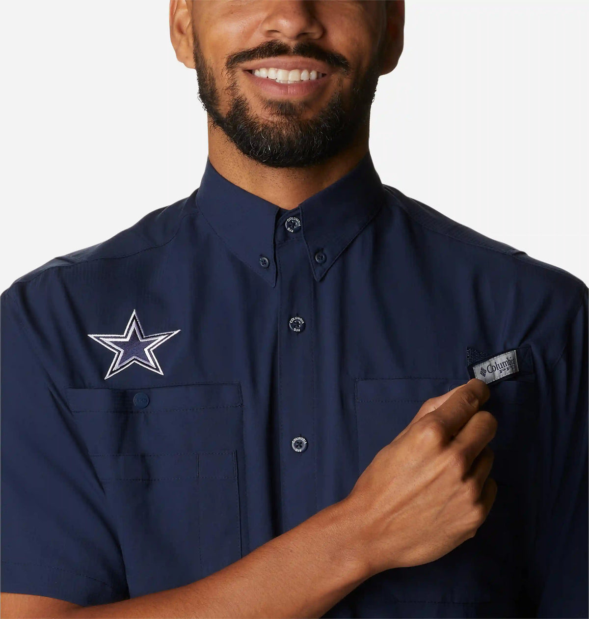Men's PFG Tamiami Short Sleeve Shirt - Tall - Dallas Cowboys