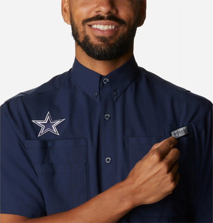 Men's PFG Tamiami Short Sleeve Shirt - Tall - Dallas Cowboys