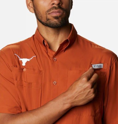 Men's Collegiate PFG Tamiami Short Sleeve Shirt - Tall - Texas